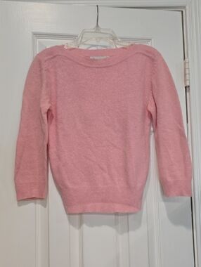Butter Pink Scoop-Neck Lightweight Knit Sweater